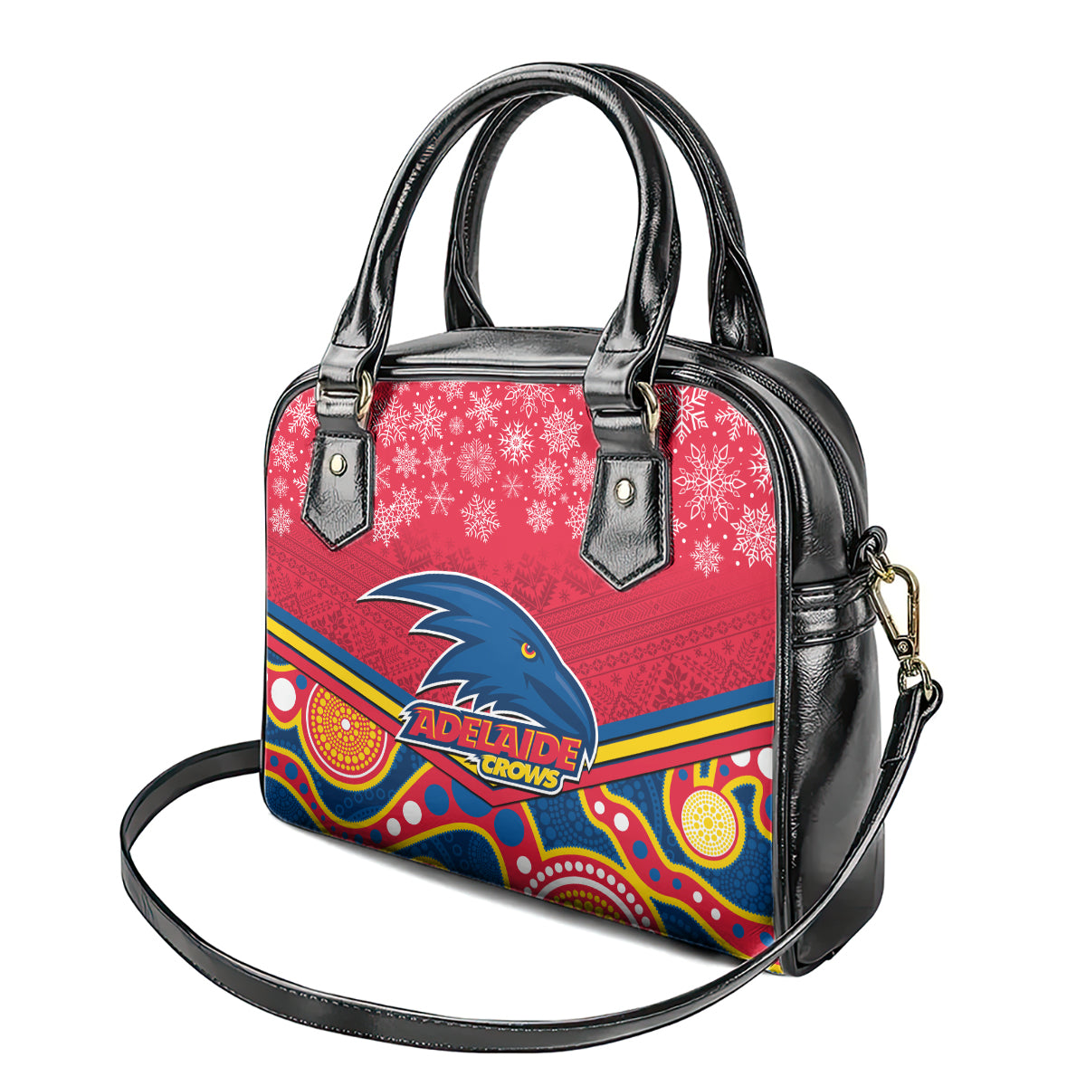 custom-adelaide-crows-football-christmas-shoulder-handbag-merry-xmas-2023-mix-aboriginal-art