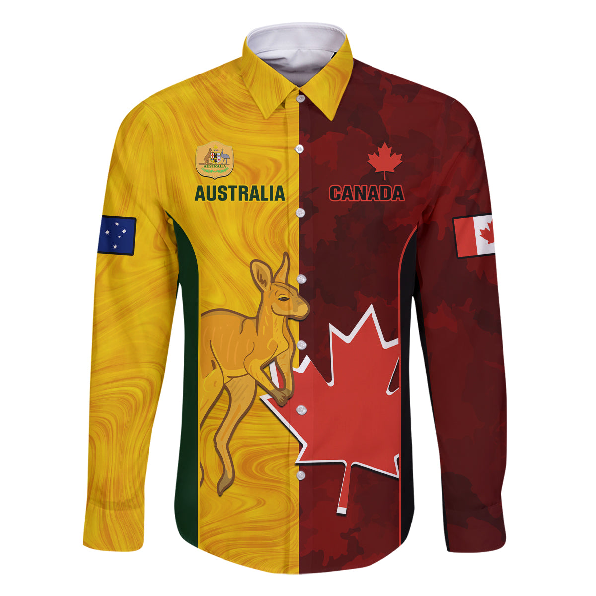 australia-and-canada-soccer-family-matching-long-sleeve-bodycon-dress-and-hawaiian-shirt-matildas-combine-canucks-together