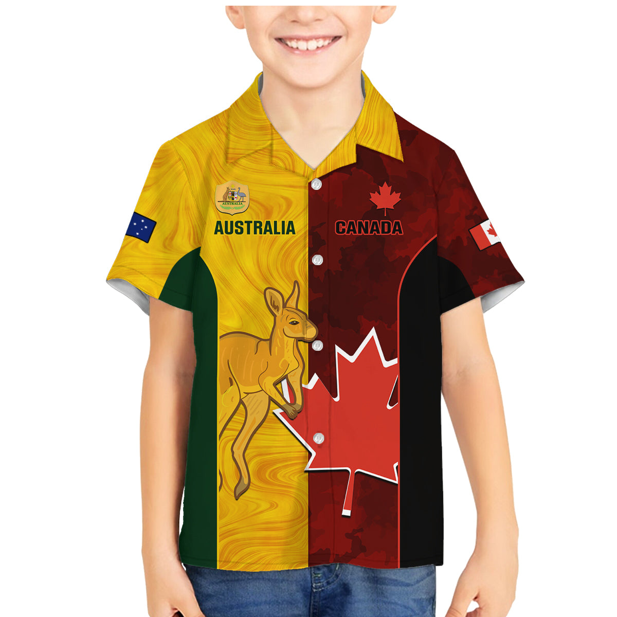 australia-and-canada-soccer-family-matching-mermaid-dress-and-hawaiian-shirt-matildas-combine-canucks-together