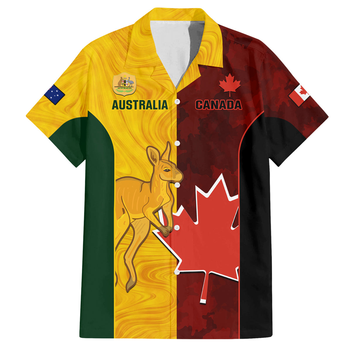 australia-and-canada-soccer-family-matching-off-shoulder-long-sleeve-dress-and-hawaiian-shirt-matildas-combine-canucks-together