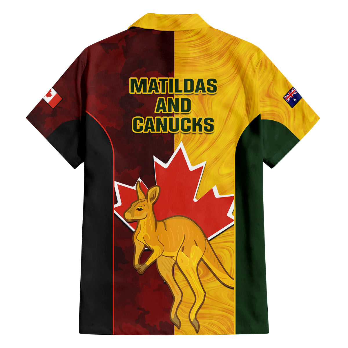 australia-and-canada-soccer-family-matching-off-shoulder-long-sleeve-dress-and-hawaiian-shirt-matildas-combine-canucks-together