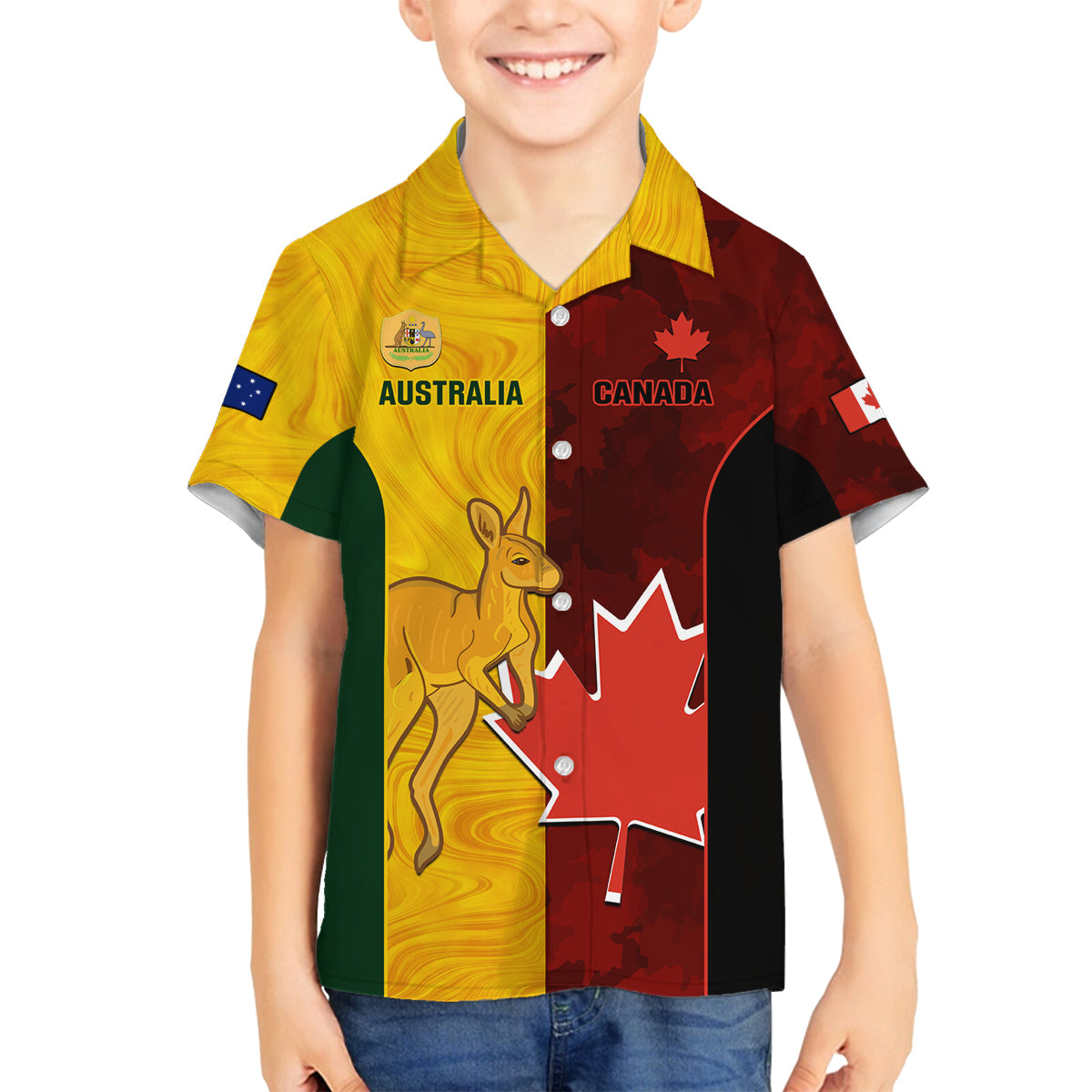 australia-and-canada-soccer-family-matching-off-shoulder-short-dress-and-hawaiian-shirt-matildas-combine-canucks-together