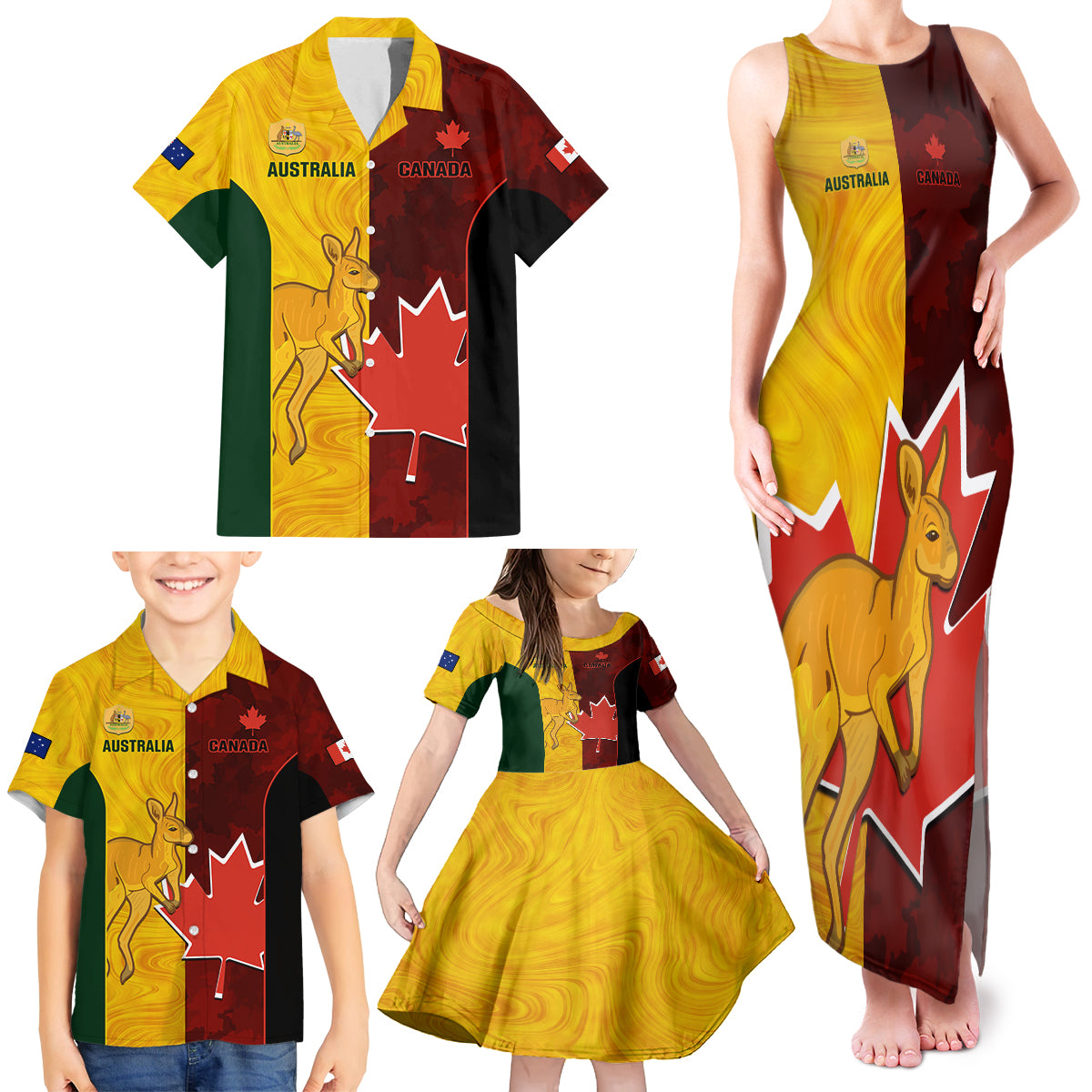 australia-and-canada-soccer-family-matching-tank-maxi-dress-and-hawaiian-shirt-matildas-combine-canucks-together