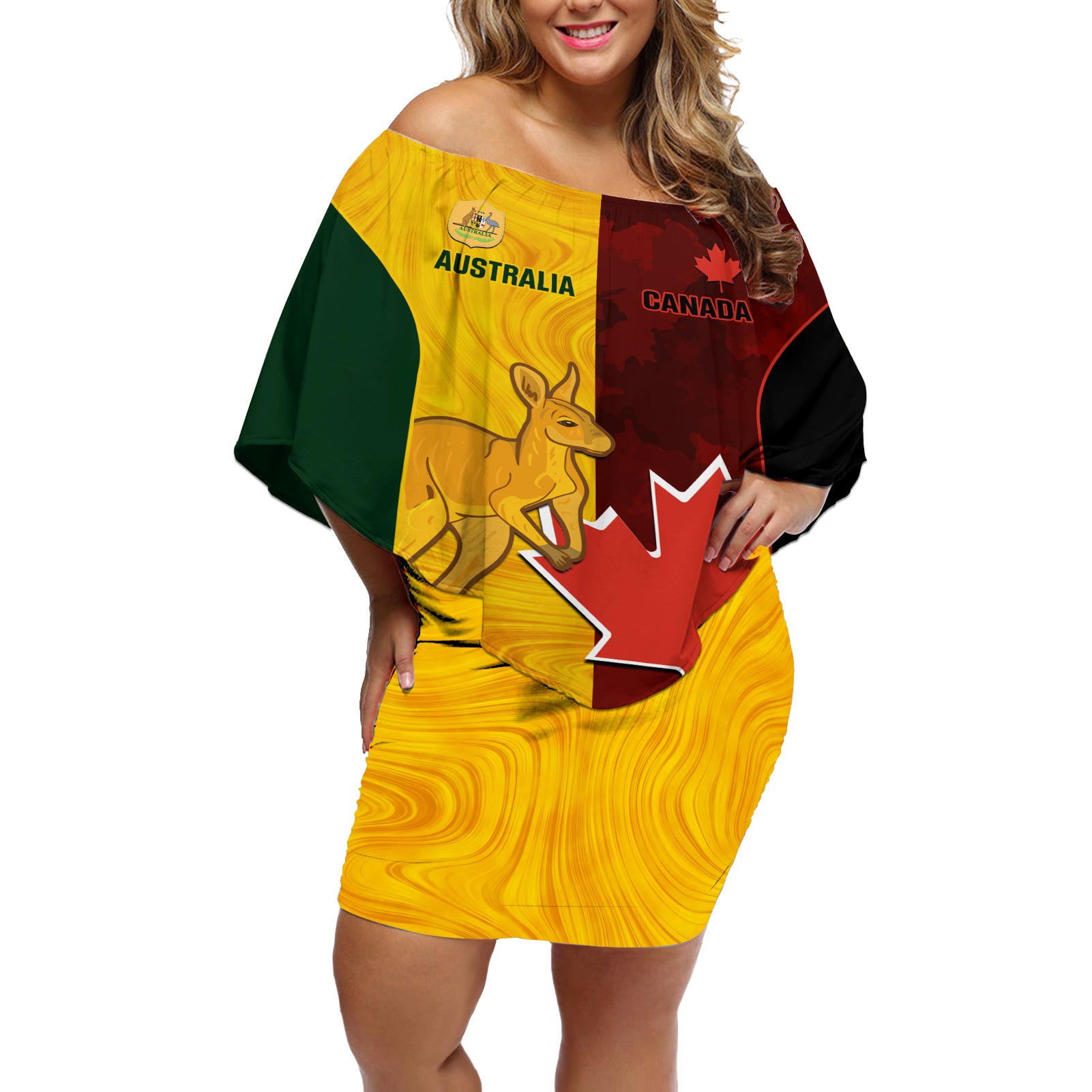 australia-and-canada-soccer-off-shoulder-short-dress-matildas-combine-canucks-together