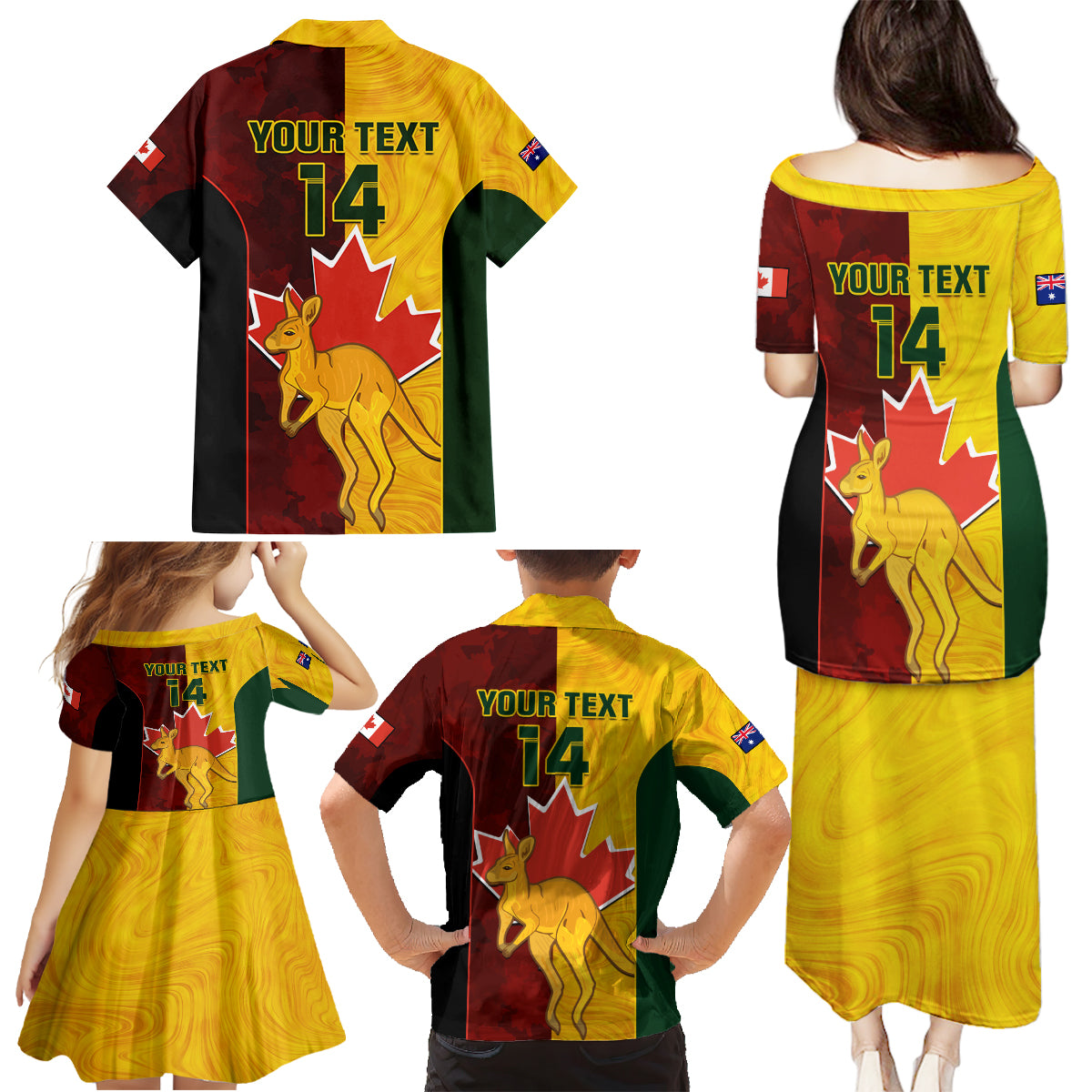 custom-australia-and-canada-soccer-family-matching-puletasi-dress-and-hawaiian-shirt-matildas-combine-canucks-together