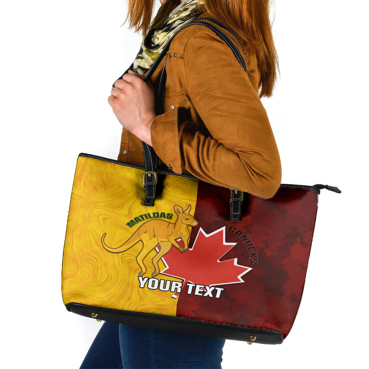 custom-australia-and-canada-soccer-leather-tote-bag-matildas-combine-canucks-together