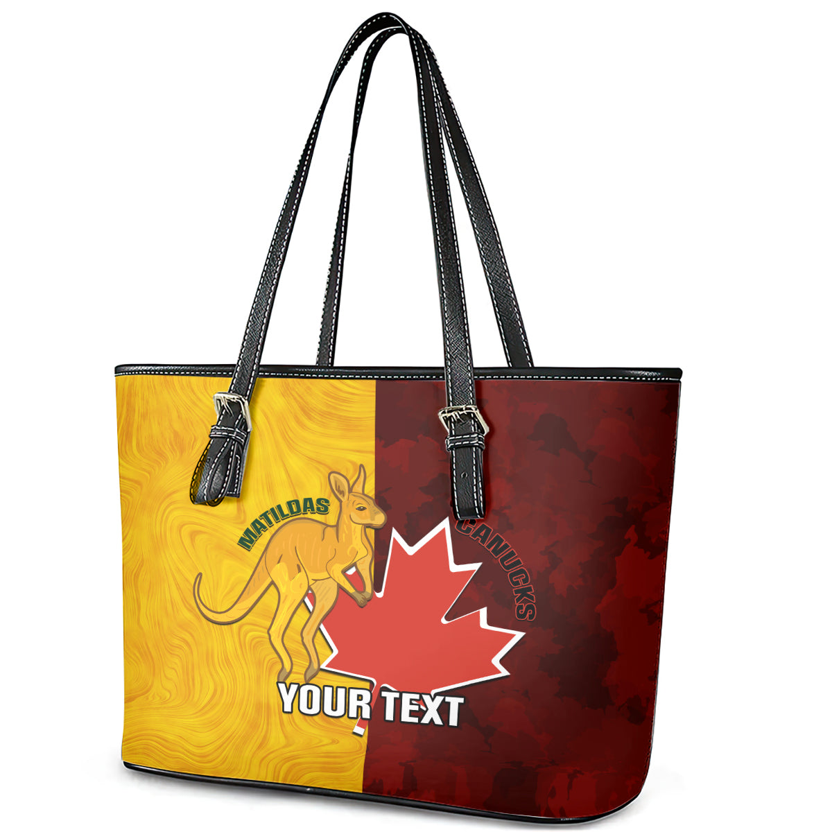 custom-australia-and-canada-soccer-leather-tote-bag-matildas-combine-canucks-together