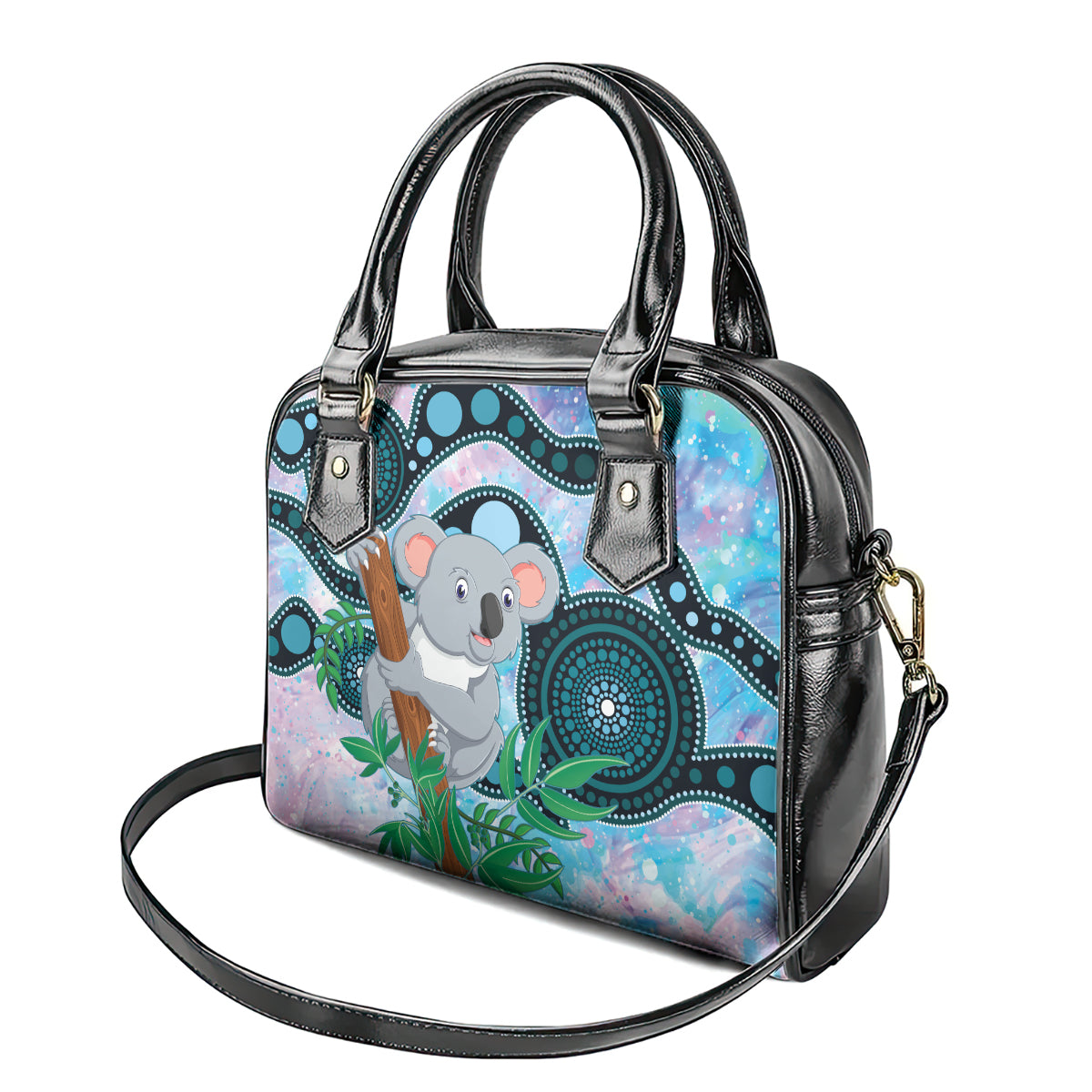 Australia Opal Koala Shoulder Handbag Aussie Aboriginal Art