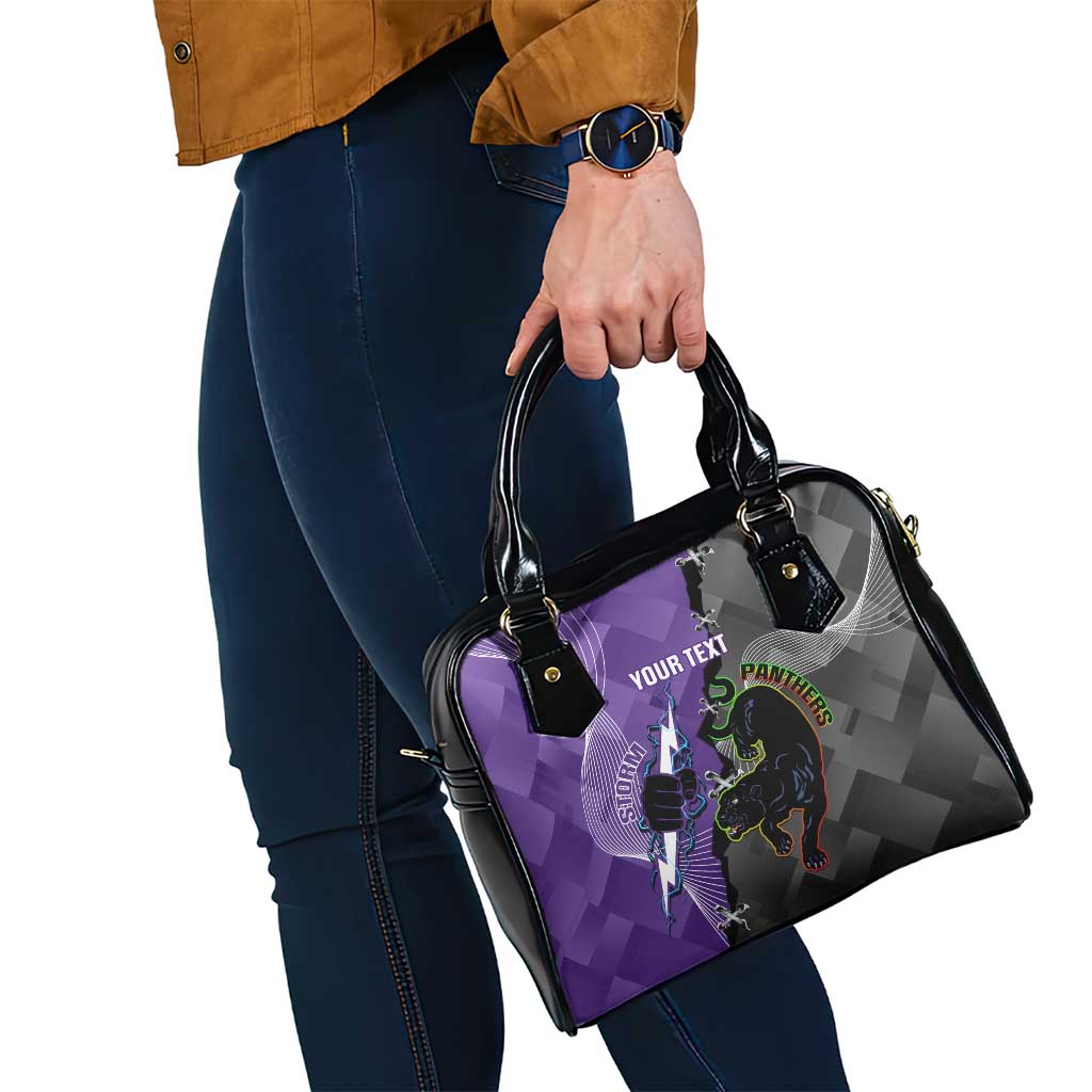 Personalised Storm And Panthers Rugby 2024 Shoulder Handbag Go Champions Grand Final Dynamic Style