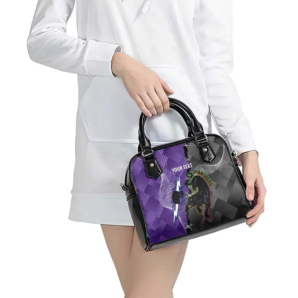 Personalised Storm And Panthers Rugby 2024 Shoulder Handbag Go Champions Grand Final Dynamic Style