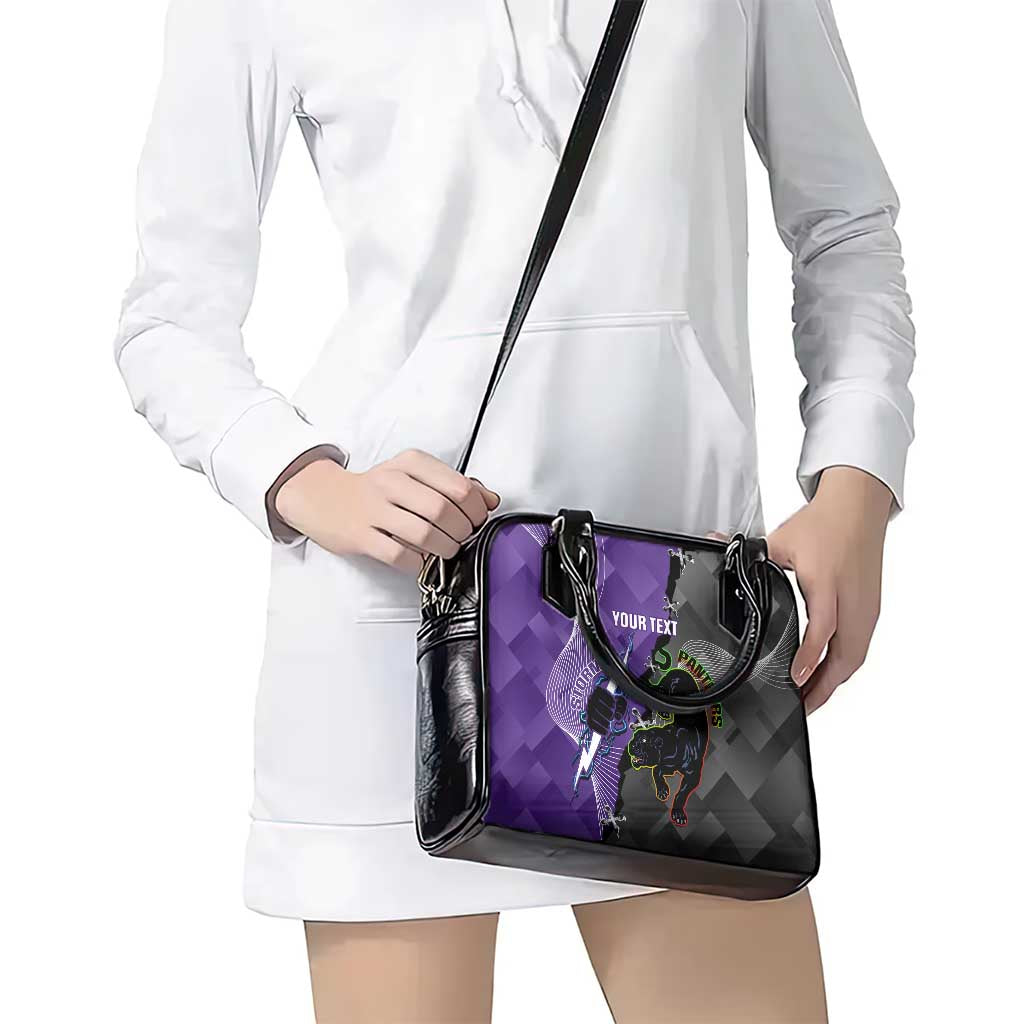 Personalised Storm And Panthers Rugby 2024 Shoulder Handbag Go Champions Grand Final Dynamic Style