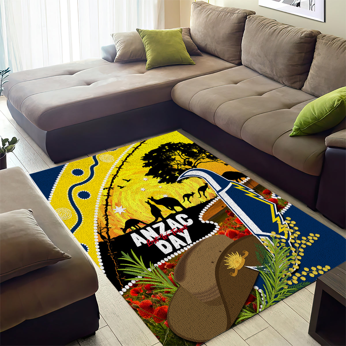 Cowboys ANZAC Day Area Rug Rosemary Starring Night Style