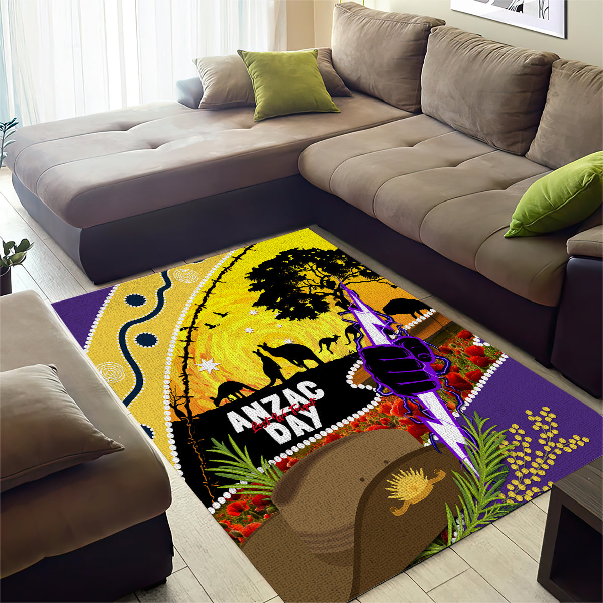 Storm ANZAC Day Area Rug Rosemary Starring Night Style