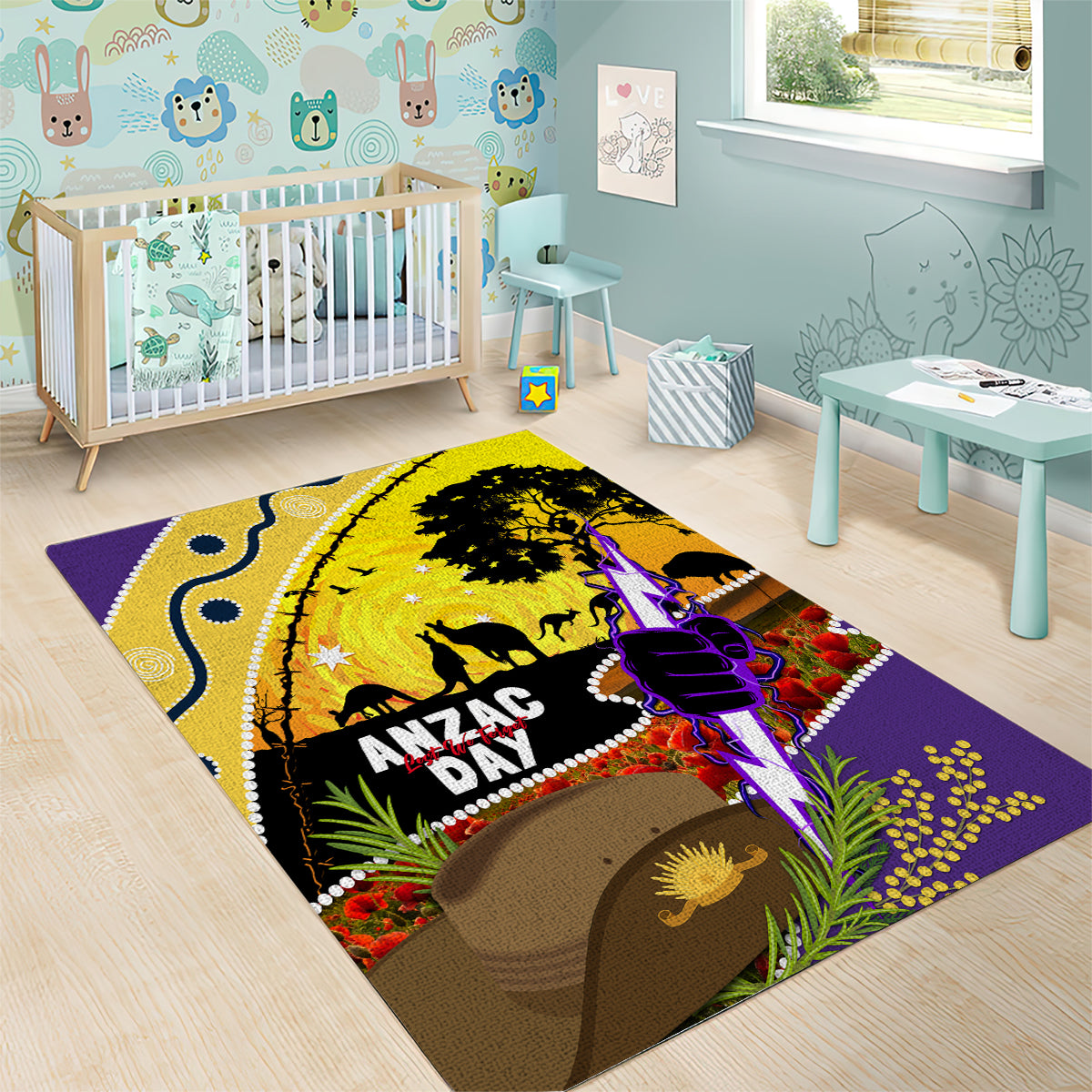 Storm ANZAC Day Area Rug Rosemary Starring Night Style