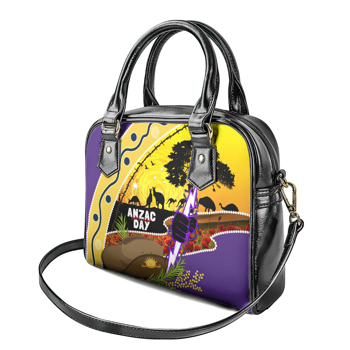 Storm ANZAC Day Shoulder Handbag Rosemary Starring Night Style