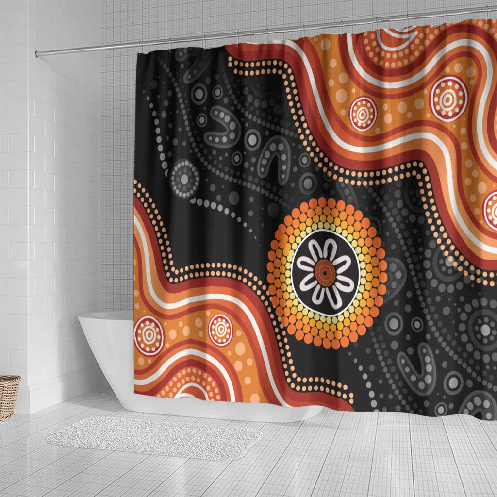 Australia Aboriginal Art Shower Curtain Indigenous Proud