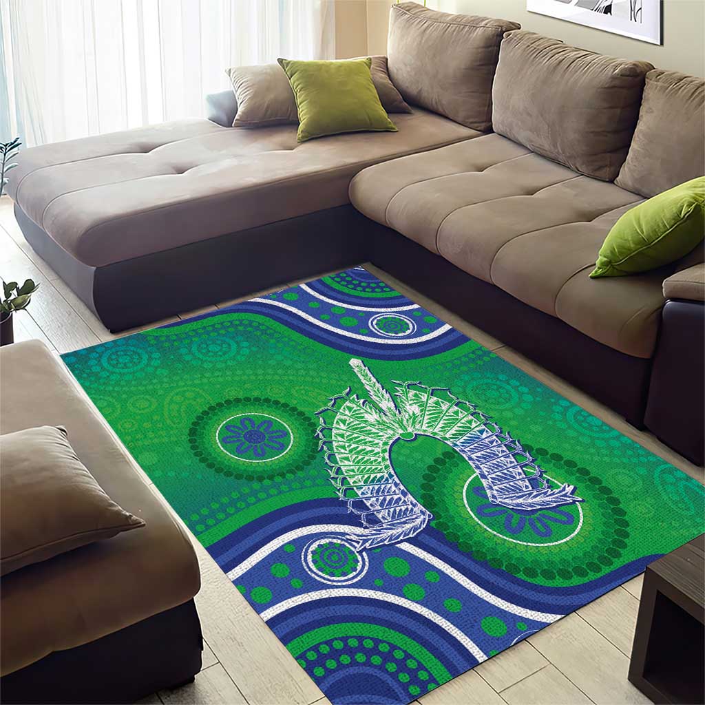 Australia Torres Strait Islanders Area Rug Dhari Aboriginal Pattern