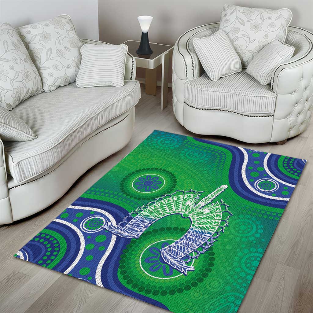 Australia Torres Strait Islanders Area Rug Dhari Aboriginal Pattern