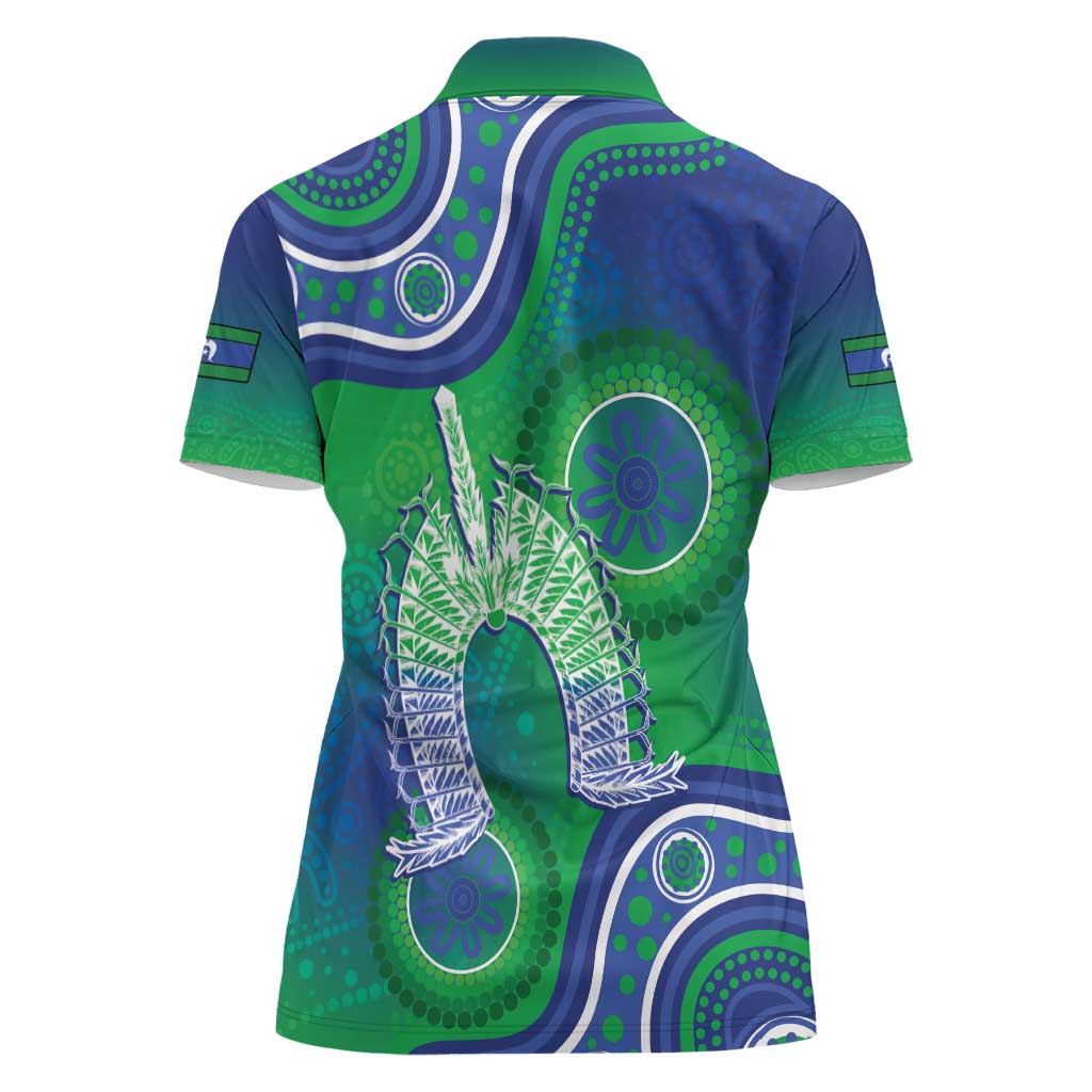 Australia Torres Strait Islanders Women Polo Shirt Dhari Aboriginal Pattern