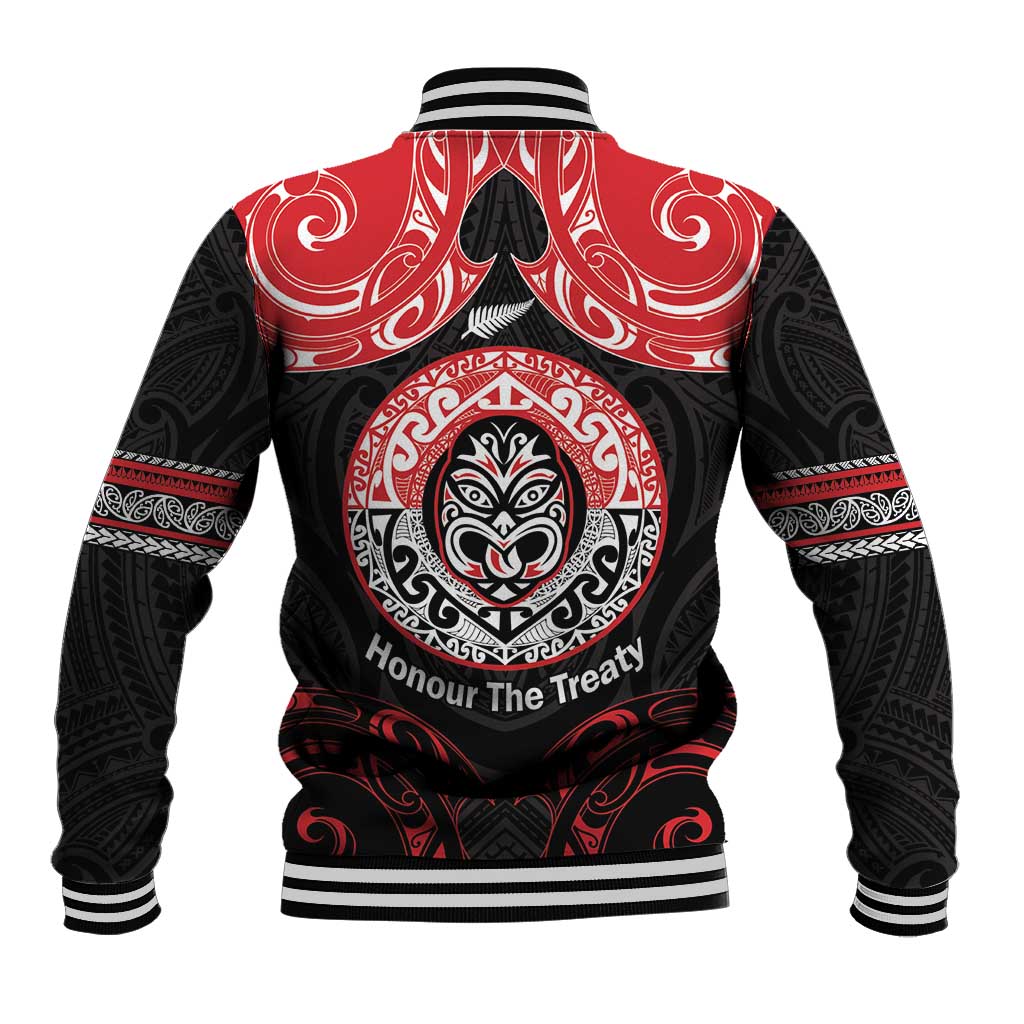 Aotearoa Toitu Te Tiriti Baseball Jacket Haka Tiki Honour The Treaty