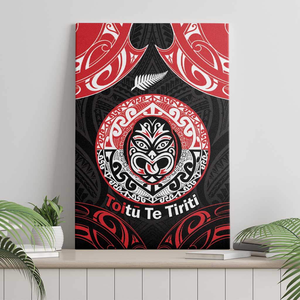 Aotearoa Toitu Te Tiriti Canvas Wall Art Haka Tiki Honour The Treaty