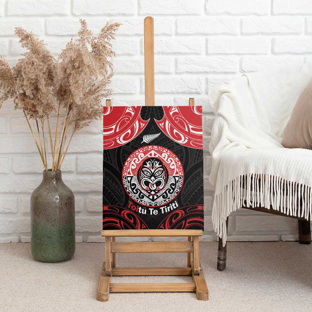 Aotearoa Toitu Te Tiriti Canvas Wall Art Haka Tiki Honour The Treaty