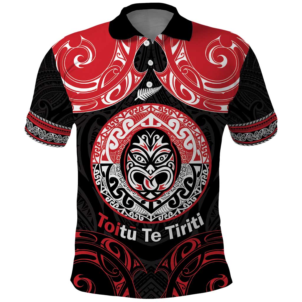 Aotearoa Toitu Te Tiriti Polo Shirt Haka Tiki Honour The Treaty