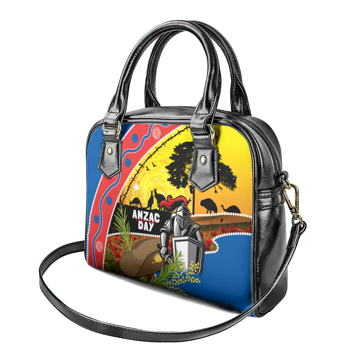 Knights Rugby ANZAC Day Shoulder Handbag Novocastrians Mascot Rosemary Starry Night