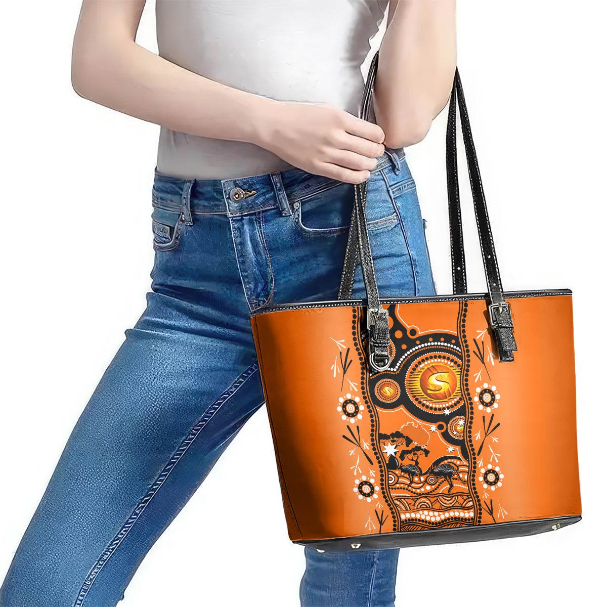 perth-scorchers-cricket-leather-tote-bag-happy-australia-day-aboriginal-art