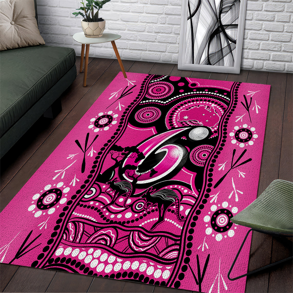 sydney-sixers-cricket-area-rug-happy-australia-day-aboriginal-art