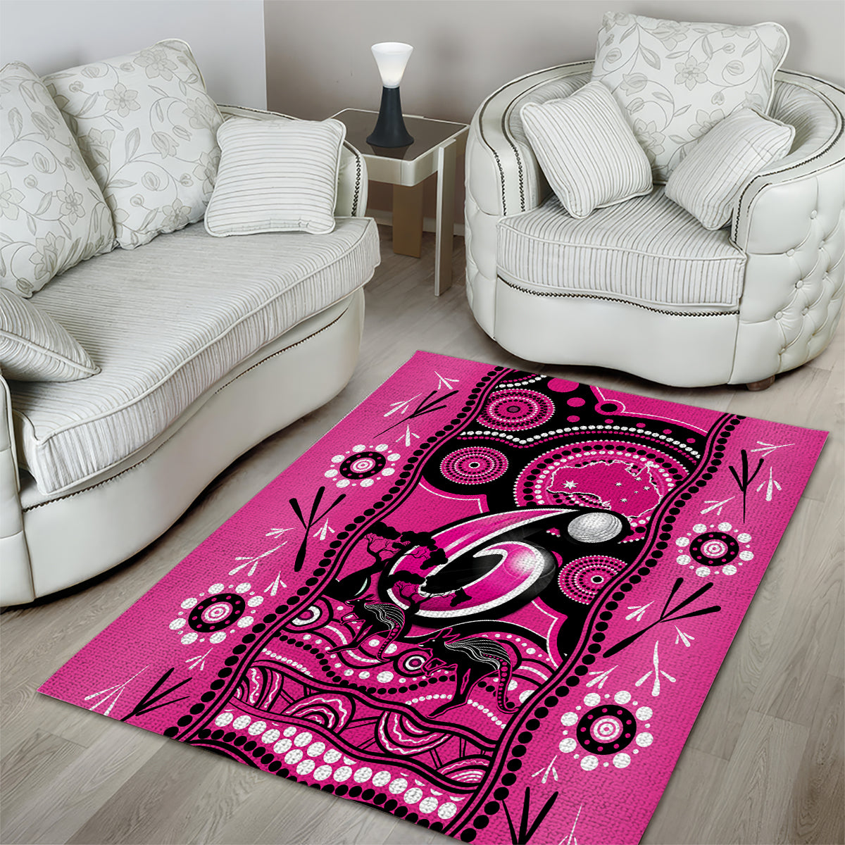 sydney-sixers-cricket-area-rug-happy-australia-day-aboriginal-art