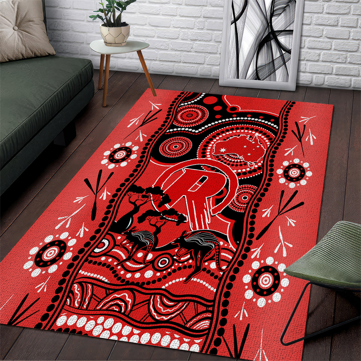 melbourne-renegades-cricket-area-rug-happy-australia-day-aboriginal-art