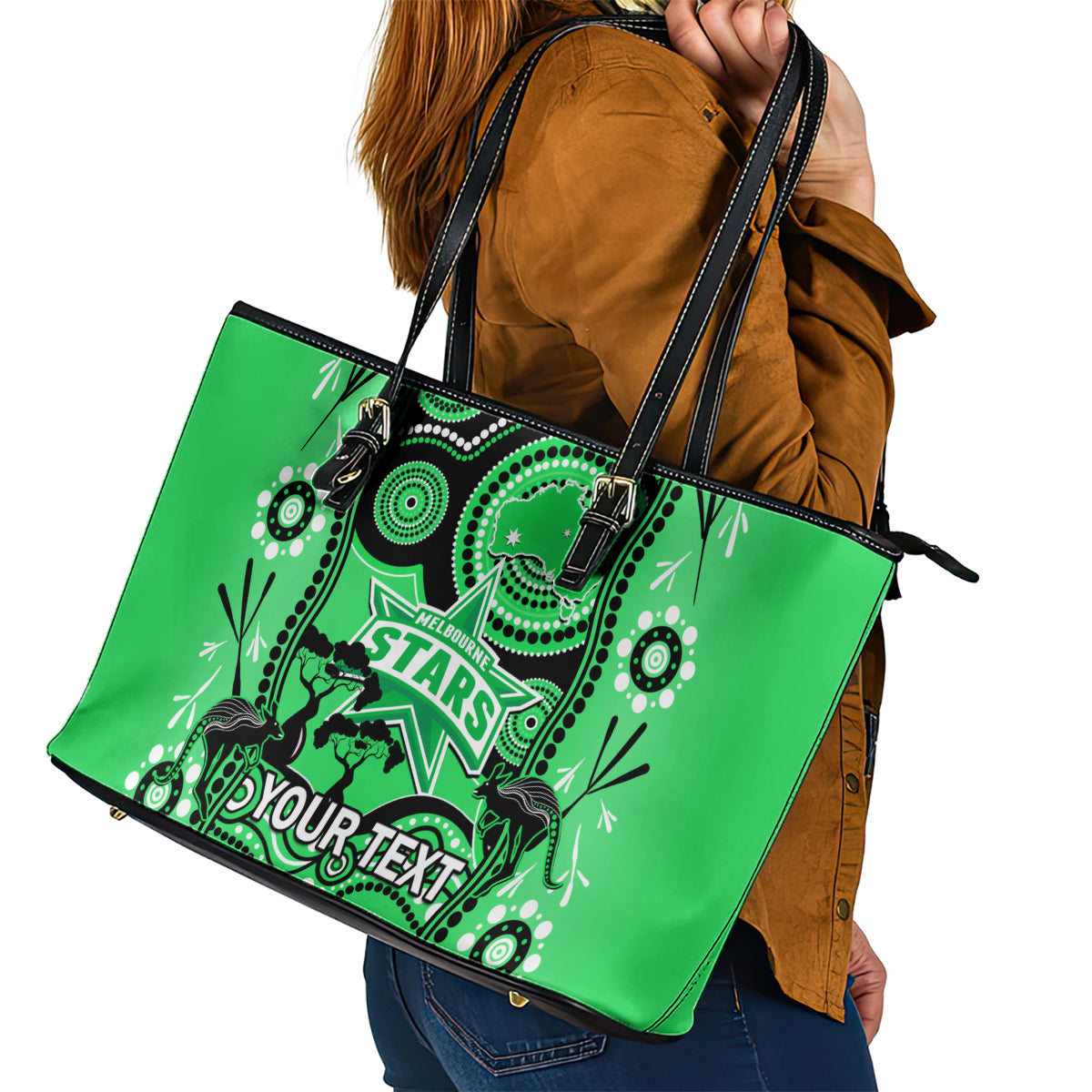 custom-melbourne-stars-cricket-leather-tote-bag-happy-australia-day-aboriginal-art