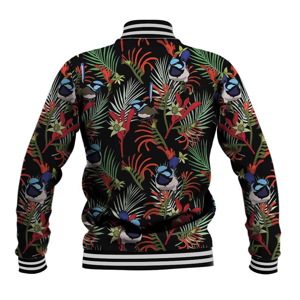 Australia Kangaroo Paw And Splendid Fairy-wren Baseball Jacket Sameless Style