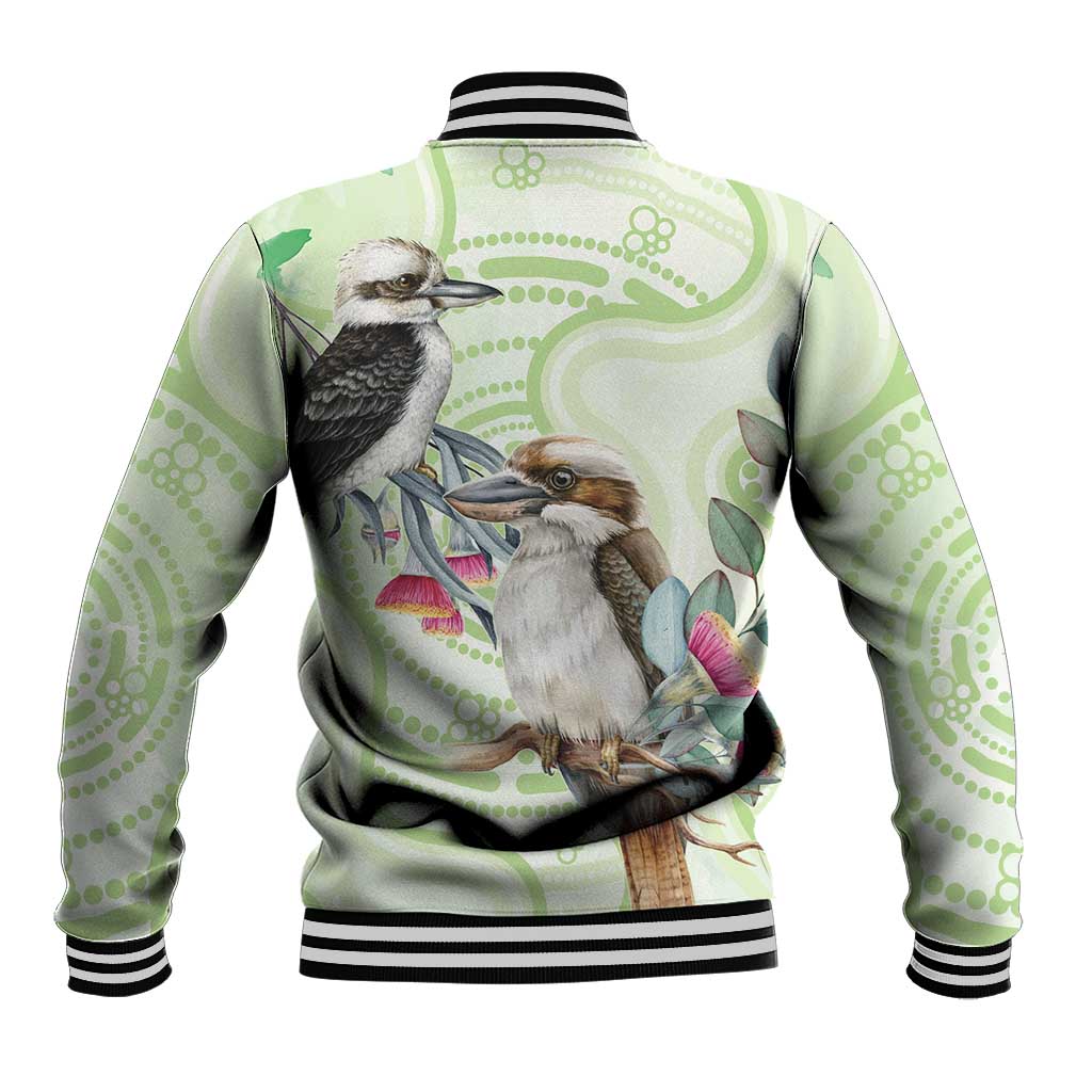 Australia Gumtree And Kookaburra Baseball Jacket Aboriginal Art - Watercolor Style