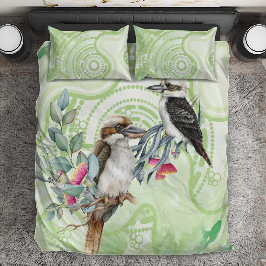 Australia Gumtree And Kookaburra Bedding Set Aboriginal Art - Watercolor Style