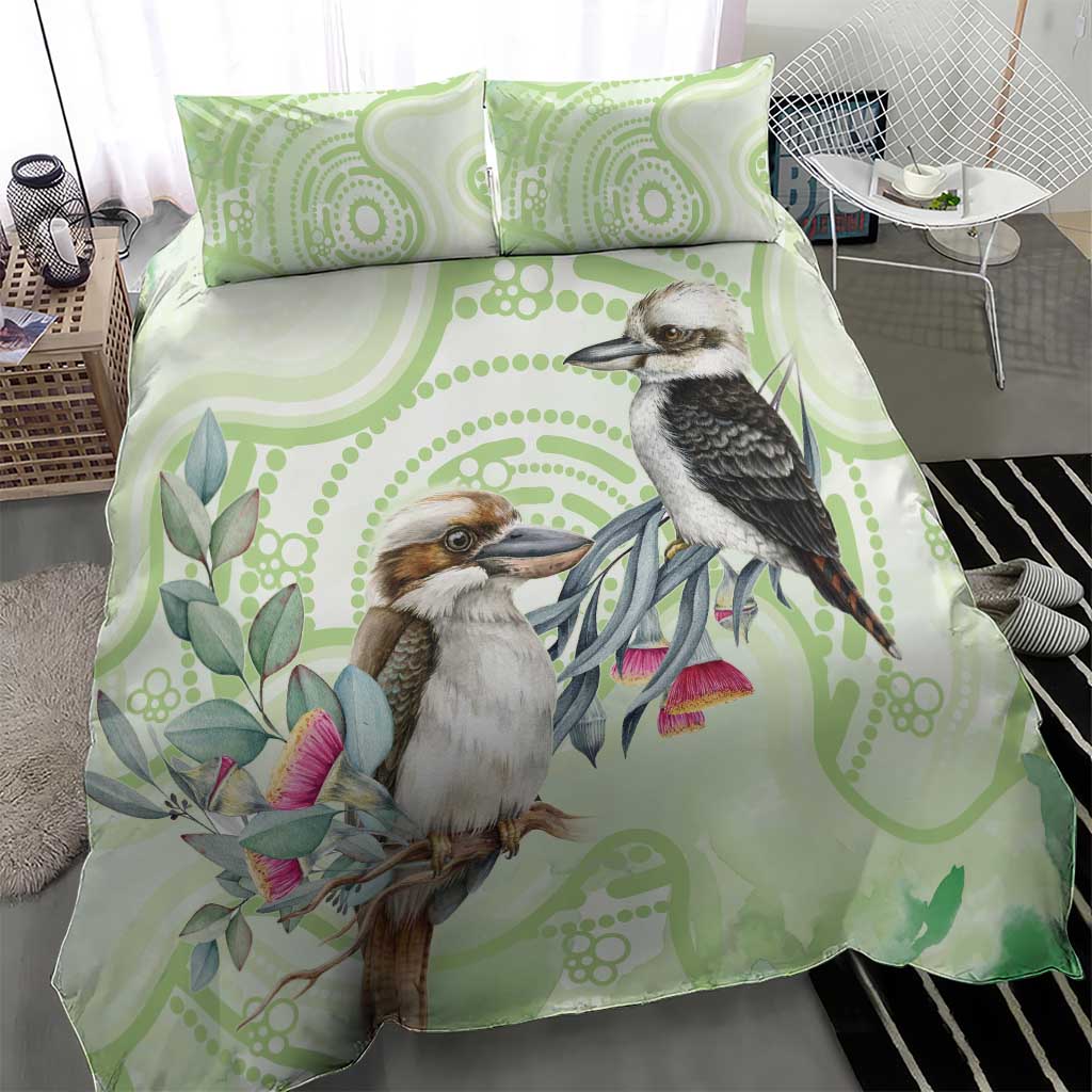 Australia Gumtree And Kookaburra Bedding Set Aboriginal Art - Watercolor Style