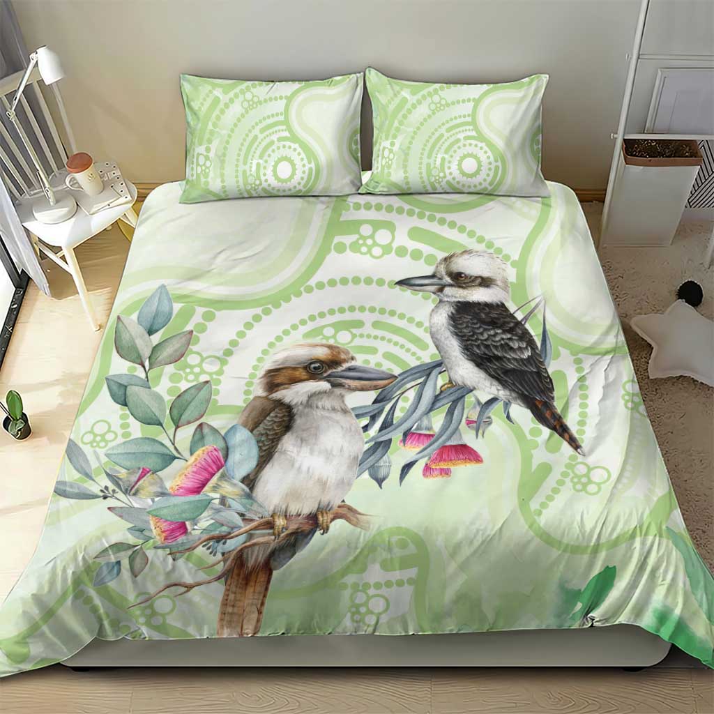 Australia Gumtree And Kookaburra Bedding Set Aboriginal Art - Watercolor Style