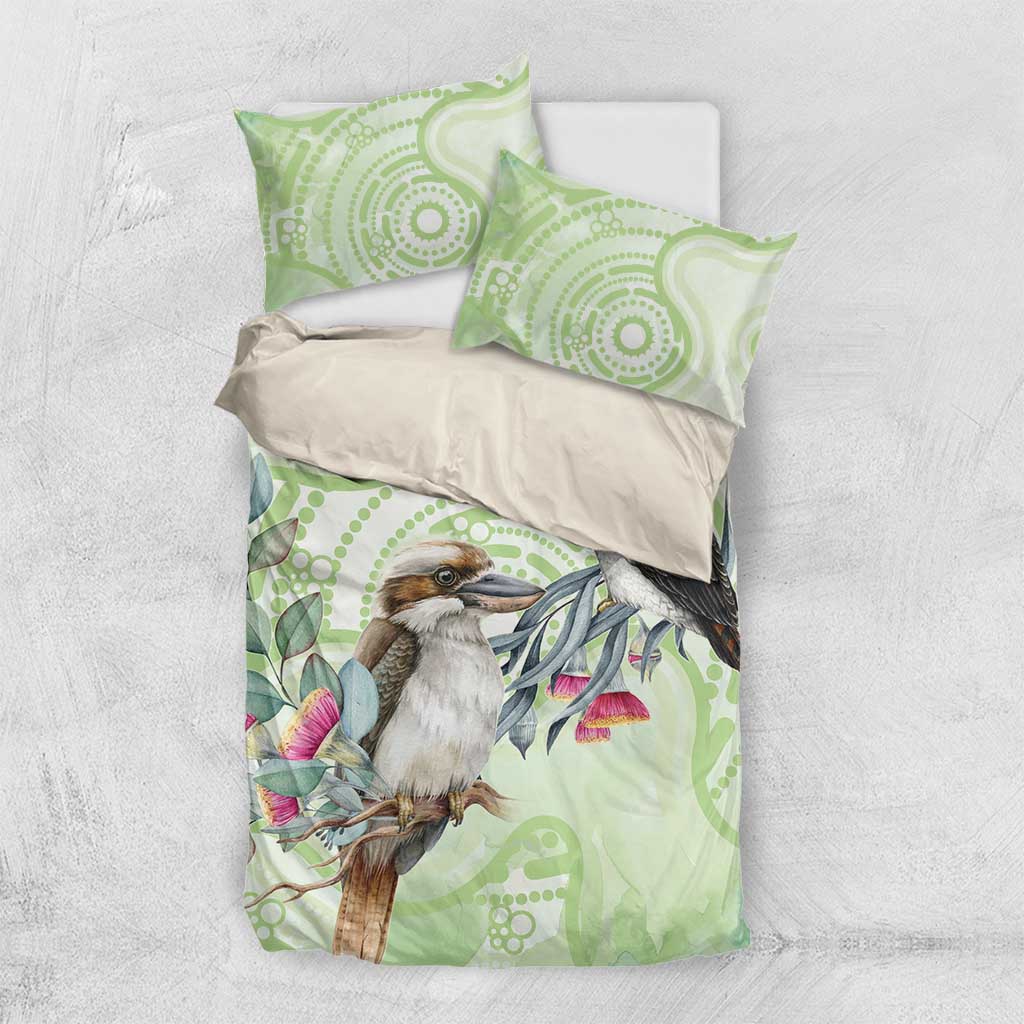 Australia Gumtree And Kookaburra Bedding Set Aboriginal Art - Watercolor Style