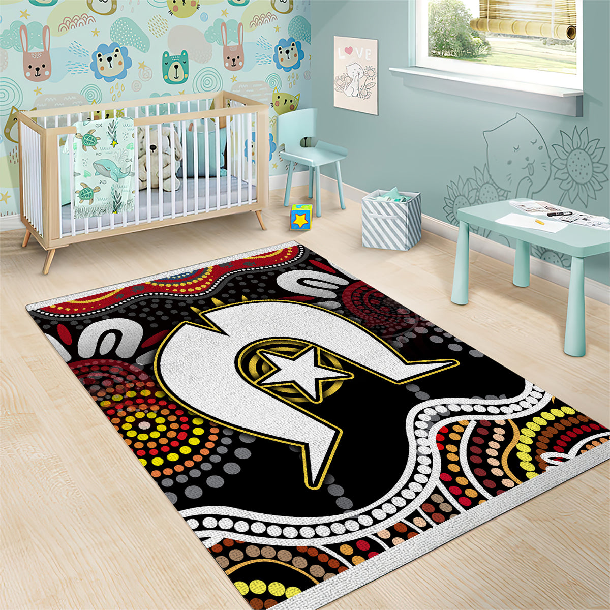 Torest Trait Islands Mix Aboriginal Pattern Area Rug