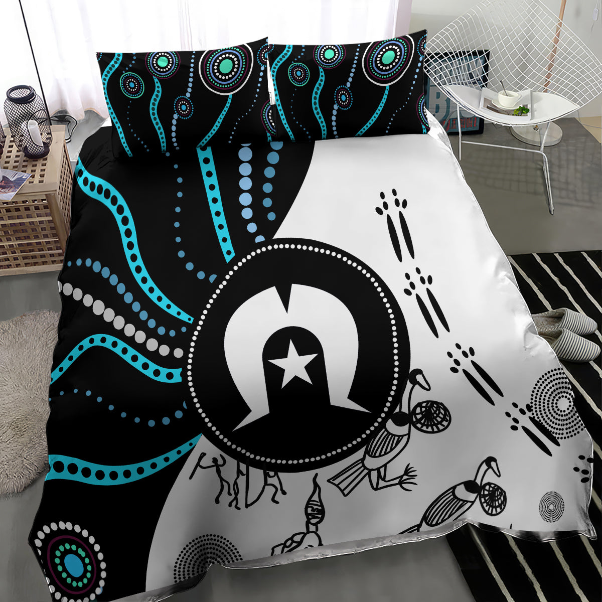 Aboriginal Pattern Torest  Strait Island Bedding Set