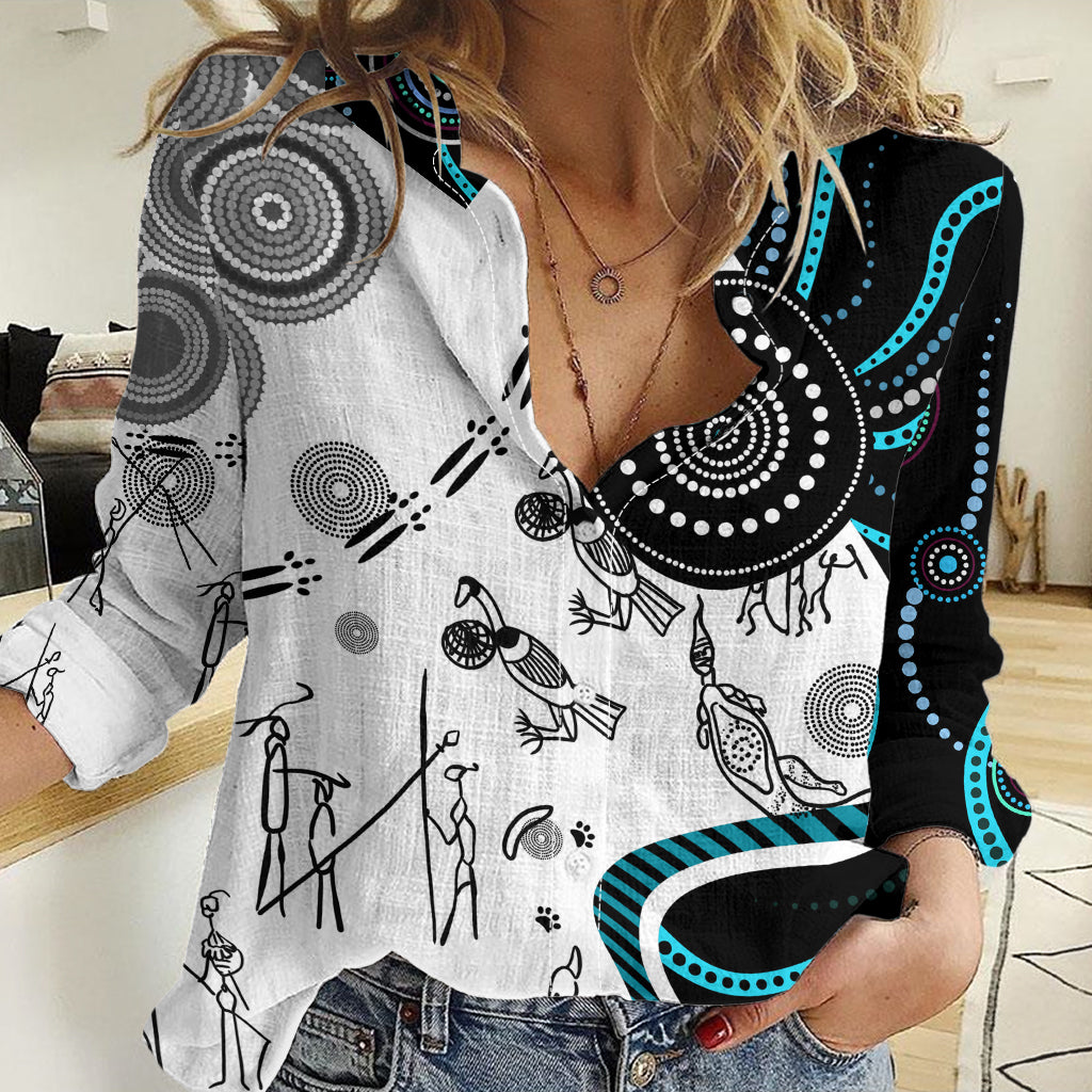 Aboriginal Pattern Torest  Strait Island Women Casual Shirt