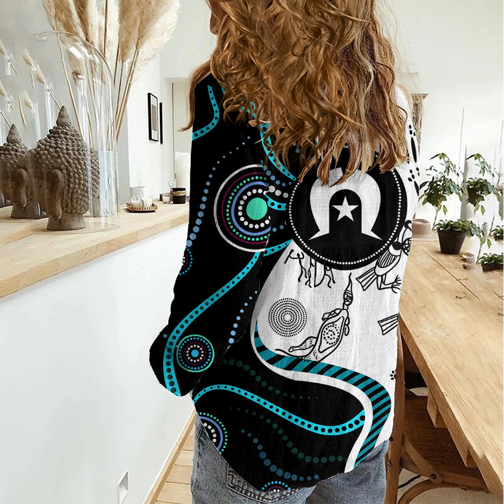 Aboriginal Pattern Torest  Strait Island Women Casual Shirt