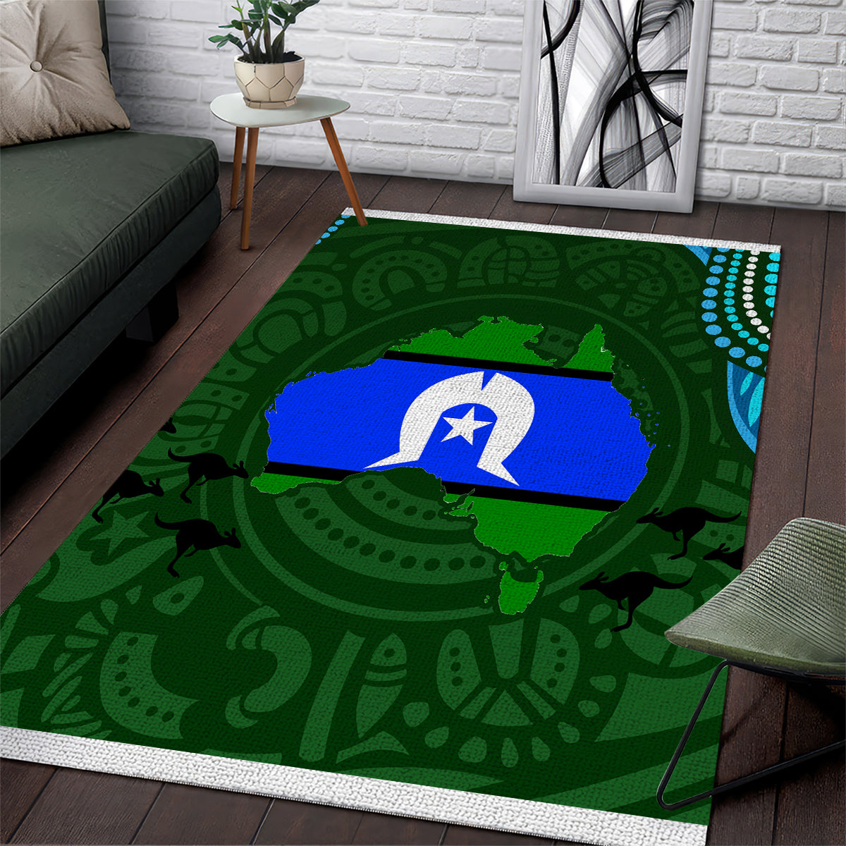 Torest Trait Islands Mix Aboriginal Pattern Area Rug