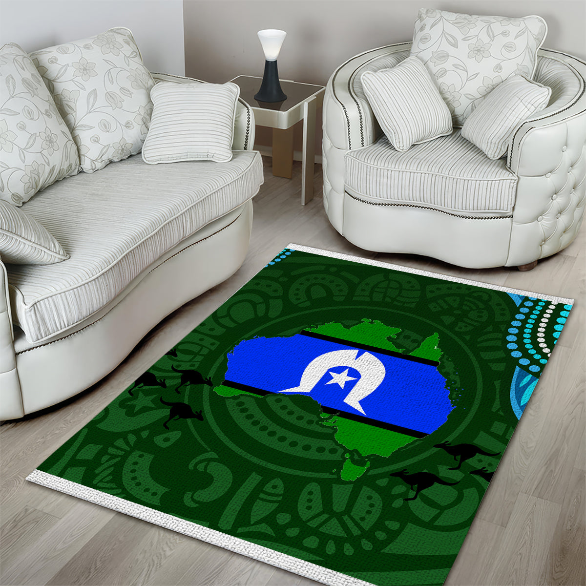 Torest Trait Islands Mix Aboriginal Pattern Area Rug