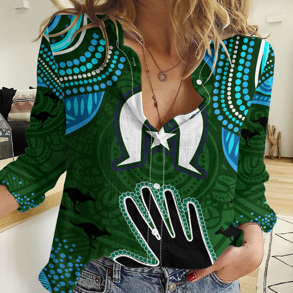 Torest Trait Islands Mix Aboriginal Pattern Women Casual Shirt