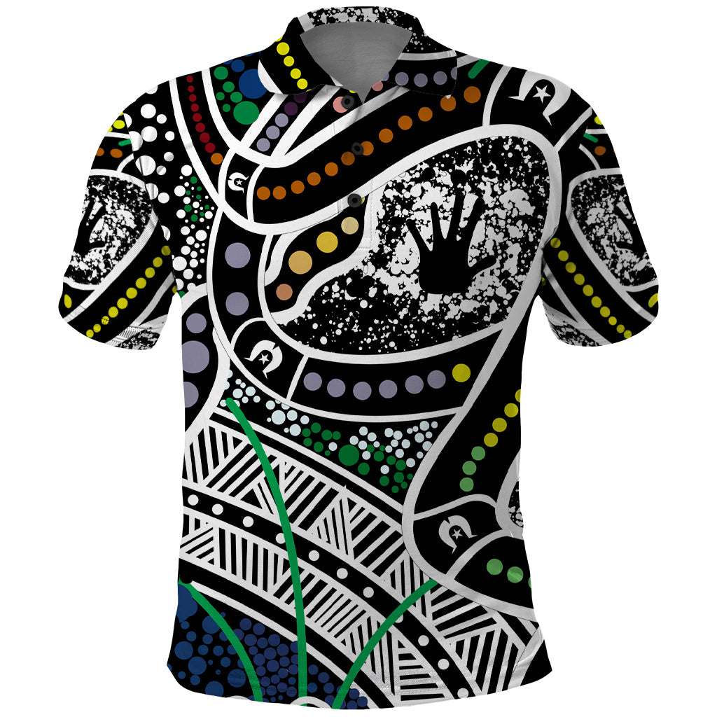 Aboriginal Lizzard Pattern Dot Art Polo Shirt