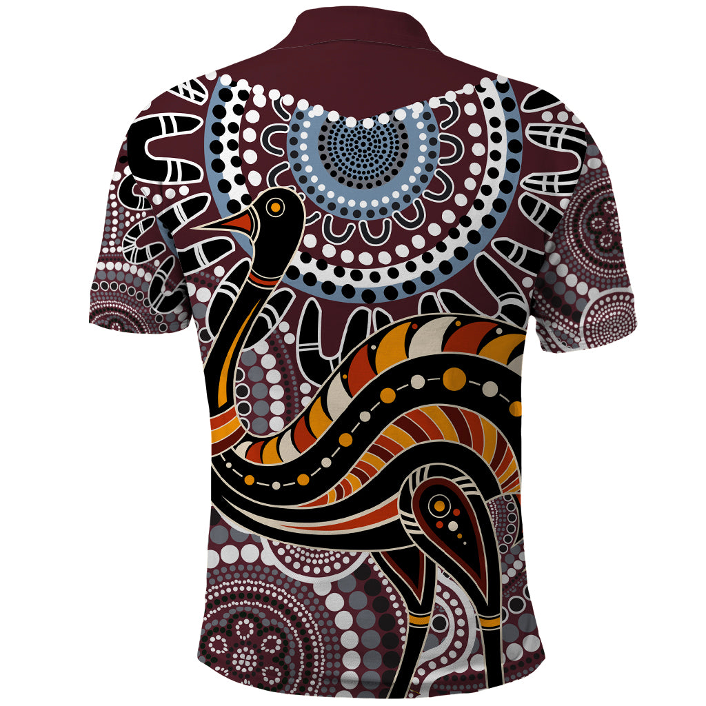 Aboriginal Pattern Bird Polo Shirt