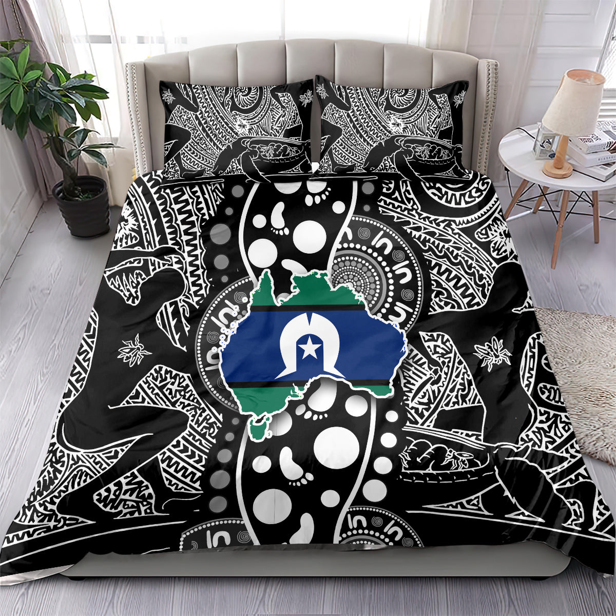 Torest Trait Islands Map Mix Aboriginal Pattern Bedding Set