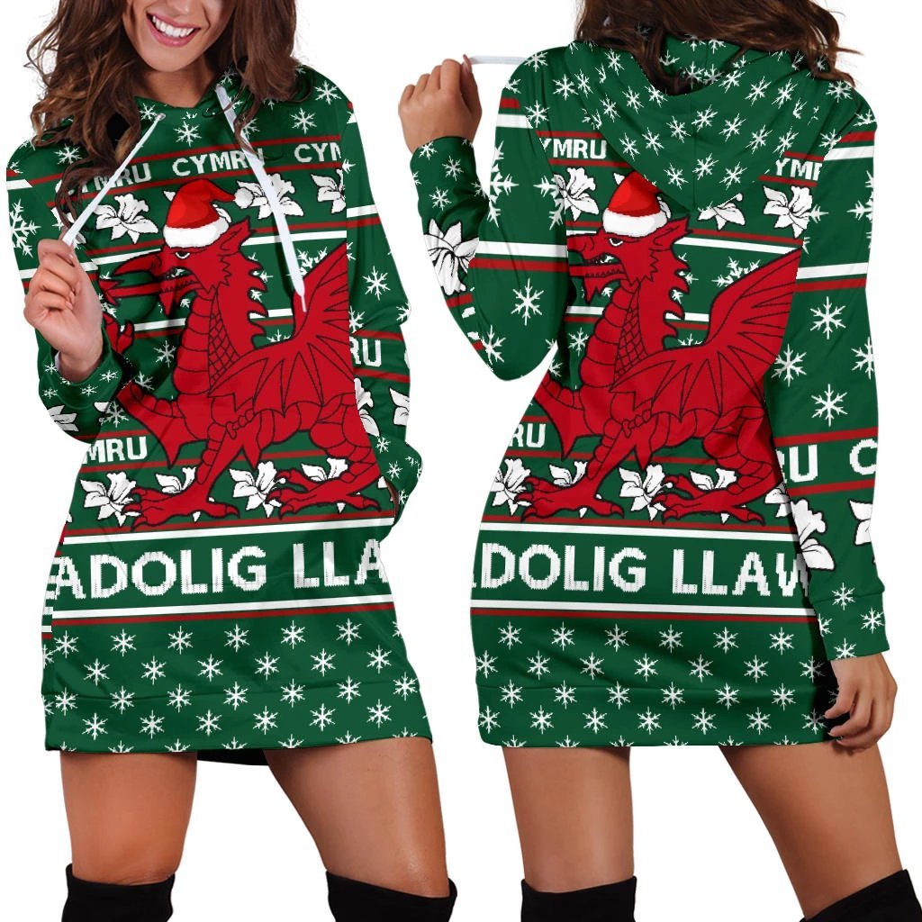 wales-merry-christmas-hoodie-dress